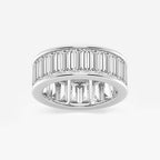 GWA168 - 6 7/8 ctw Baguette Lab Grown Diamond Channel Set Eternity Band - 7.5mm Width