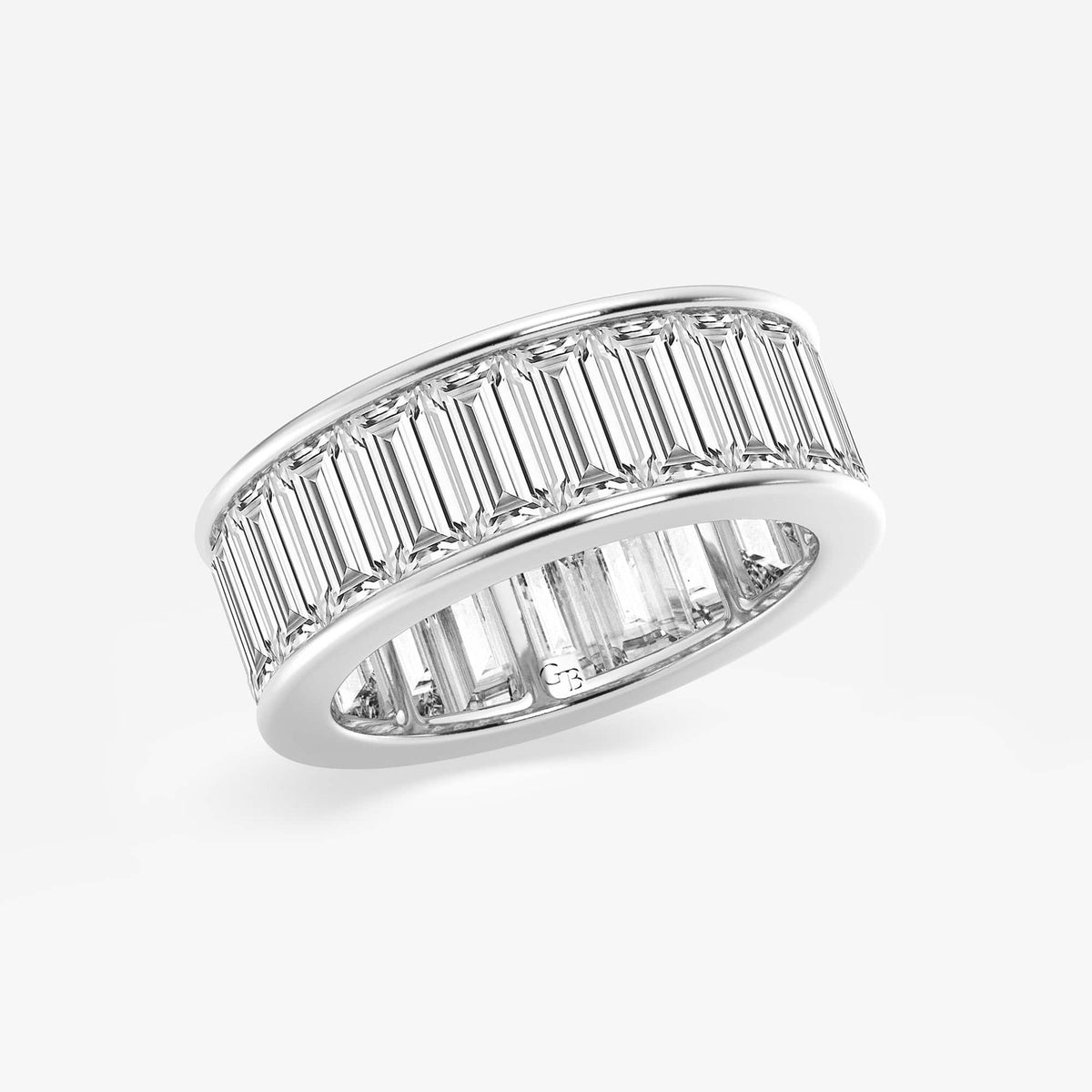 GWA168 - Additional Image 1 for  6 7/8 ctw Baguette Lab Grown Diamond Channel Set Eternity Band - 7.5mm Width
