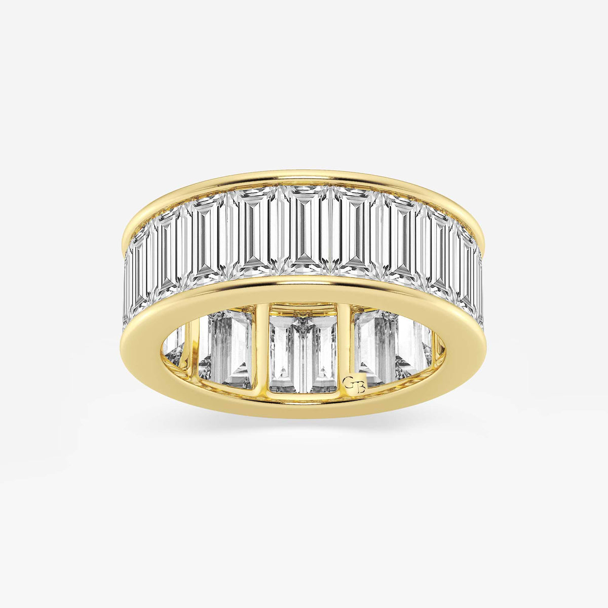 GWA168 - 6 7/8 ctw Baguette Lab Grown Diamond Channel Set Eternity Band - 7.5mm Width