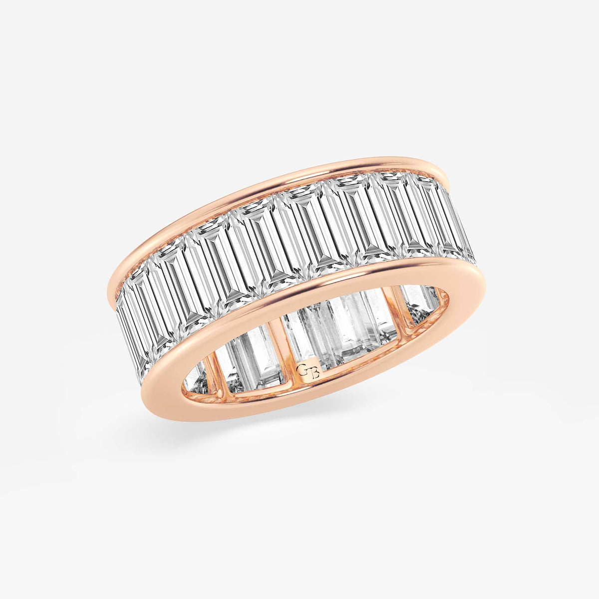 GWA168 - Additional Image 1 for  6 7/8 ctw Baguette Lab Grown Diamond Channel Set Eternity Band - 7.5mm Width