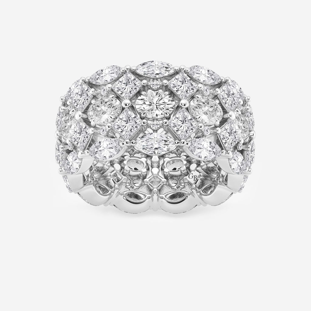 GWA170 - 7 ctw Mosaic Design Multi-Shape Lab Grown Diamond Eternity Band