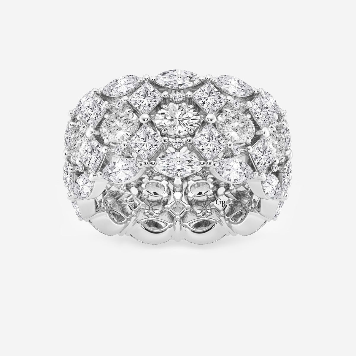 GWA170 - 7 ctw Mosaic Design Multi-Shape Lab Grown Diamond Eternity Band