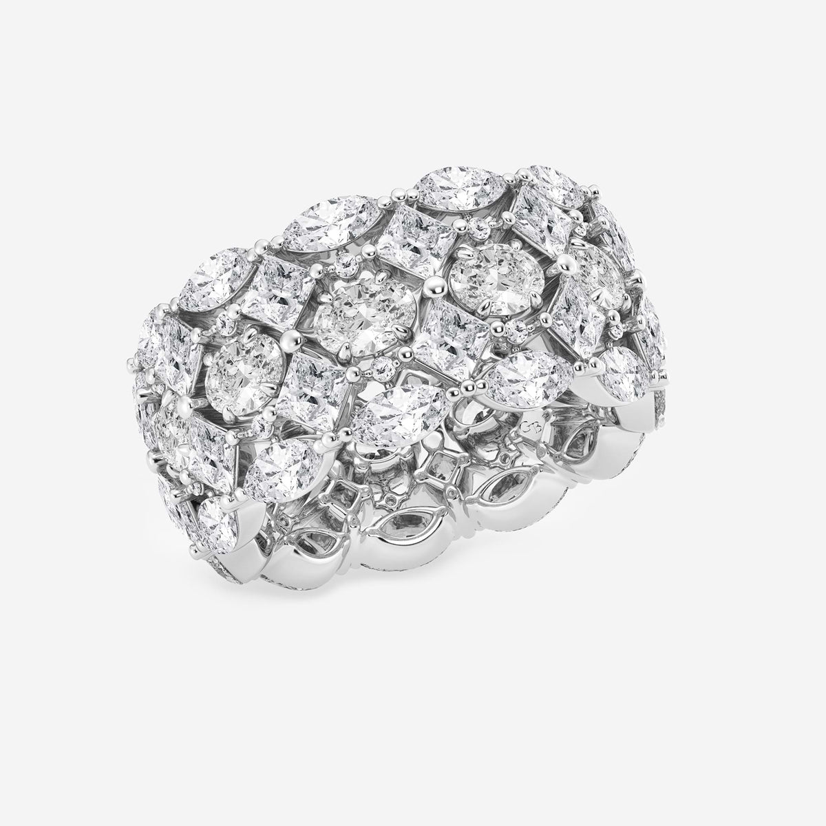 GWA170 - Additional Image 1 for  7 ctw Mosaic Design Multi-Shape Lab Grown Diamond Eternity Band