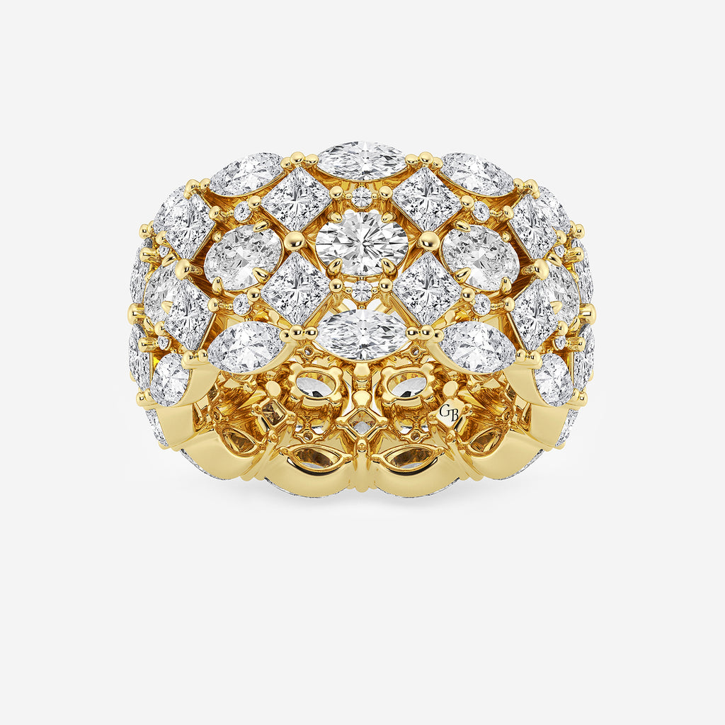 GWA170 - product video for 7 ctw Mosaic Design Multi-Shape Lab Grown Diamond Eternity Band