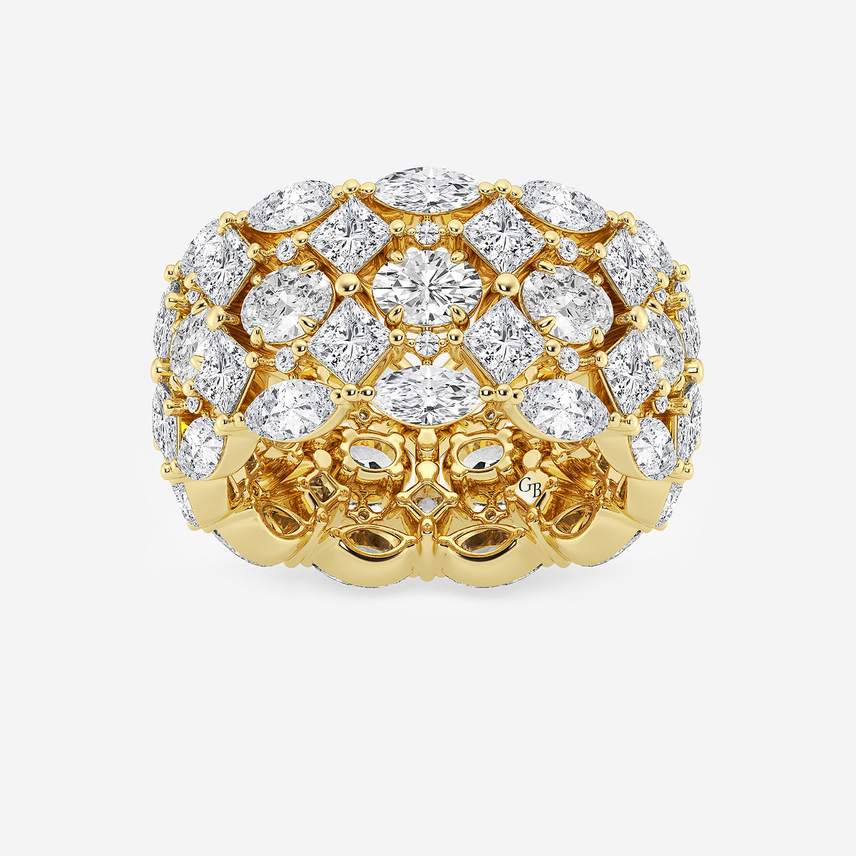 GWA170 - product video for 7 ctw Mosaic Design Multi-Shape Lab Grown Diamond Eternity Band