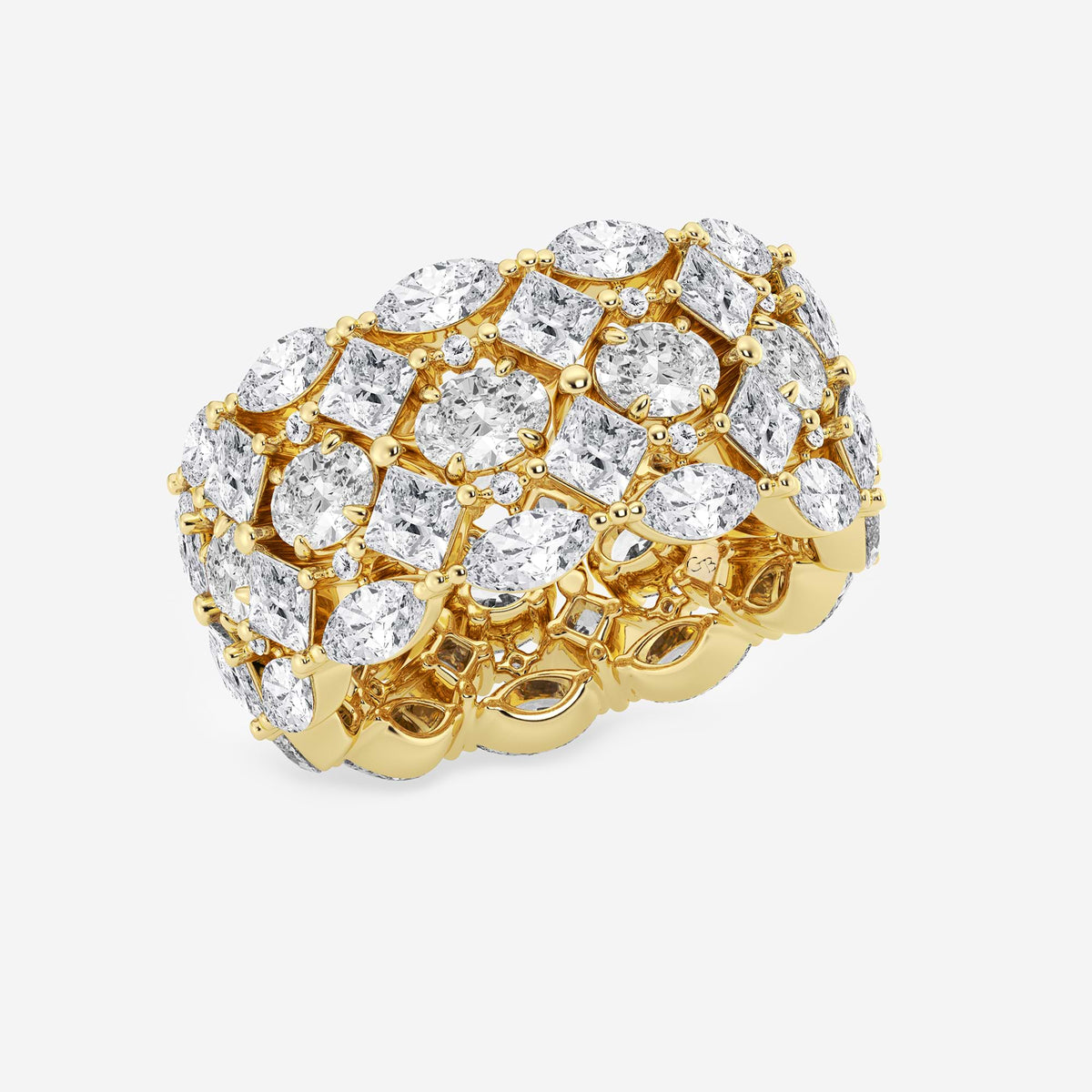 GWA170 - Additional Image 1 for  7 ctw Mosaic Design Multi-Shape Lab Grown Diamond Eternity Band
