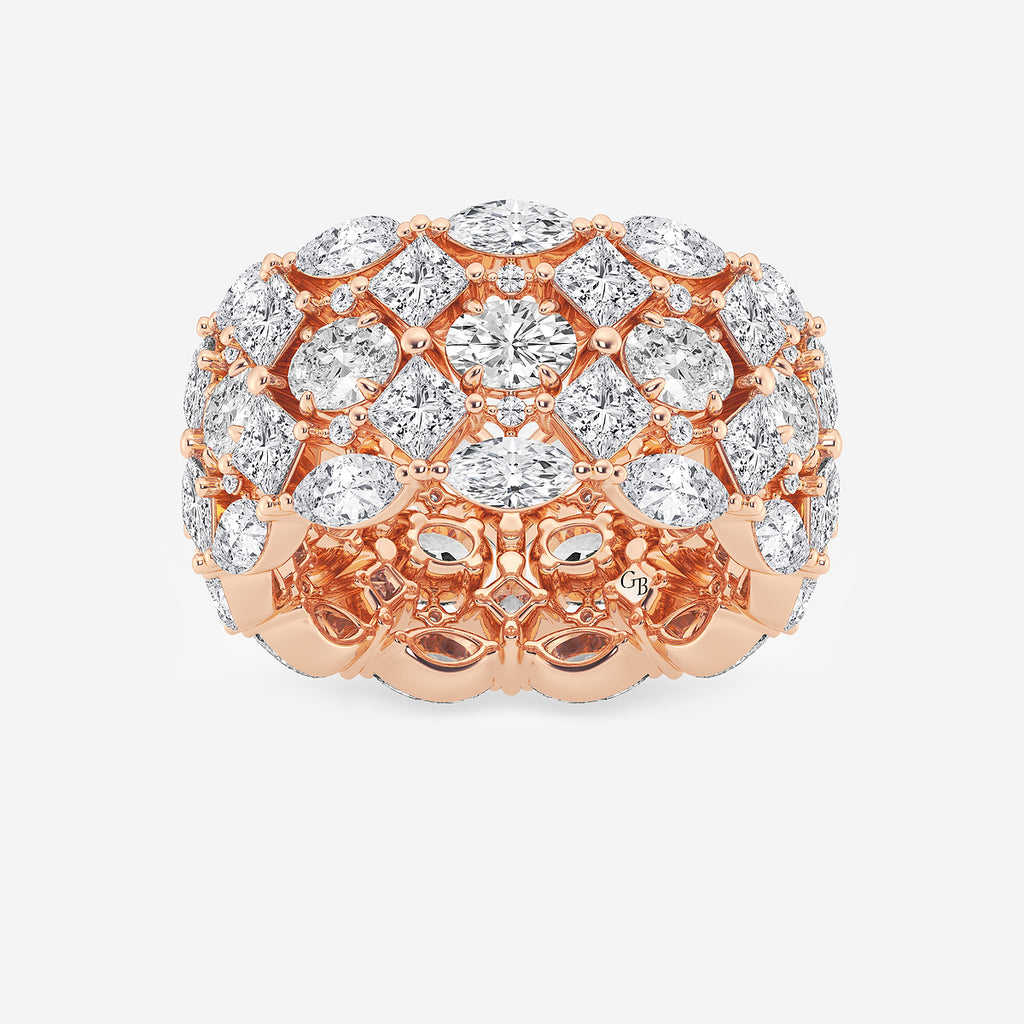 GWA170 - product video for 7 ctw Mosaic Design Multi-Shape Lab Grown Diamond Eternity Band