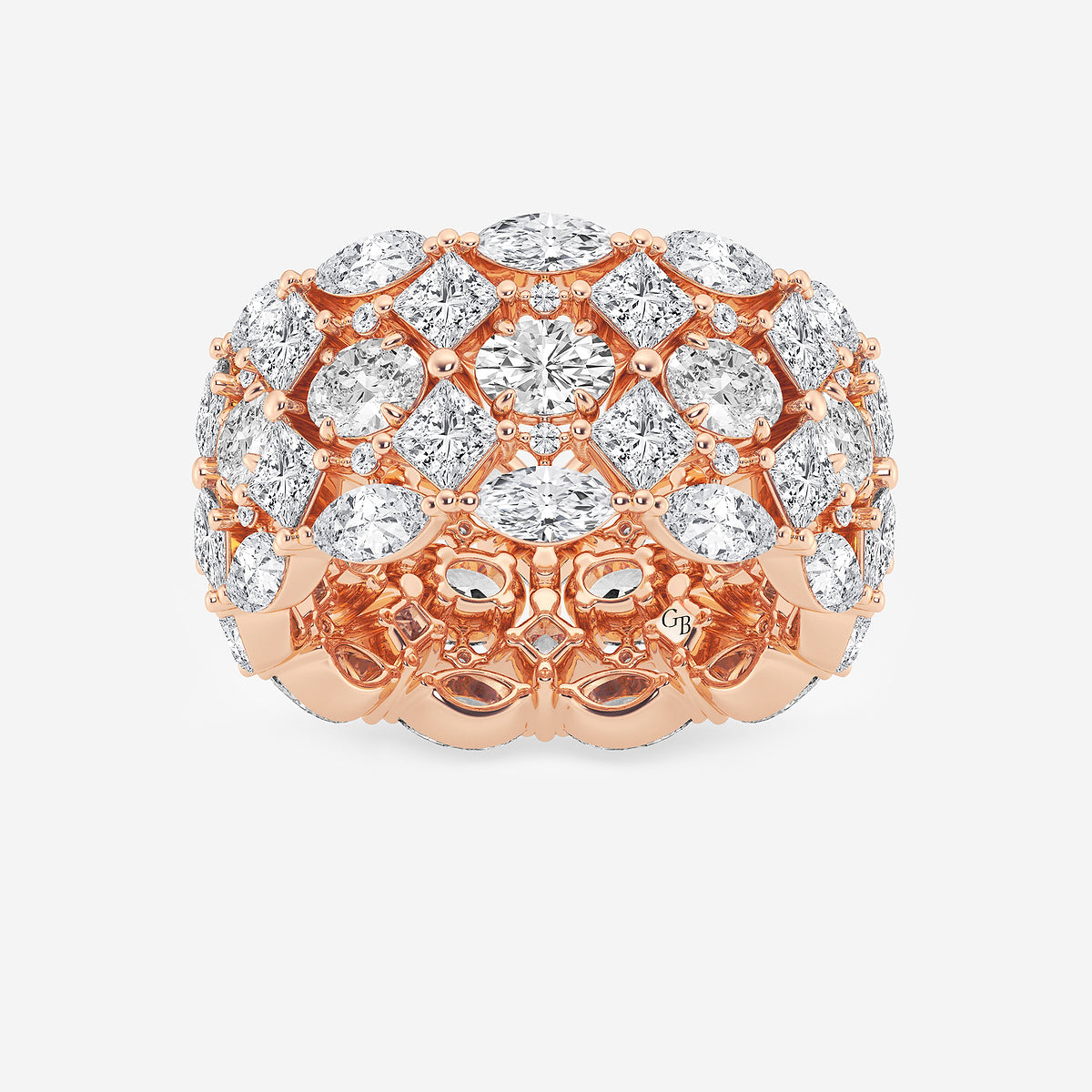 GWA170 - product video for 7 ctw Mosaic Design Multi-Shape Lab Grown Diamond Eternity Band