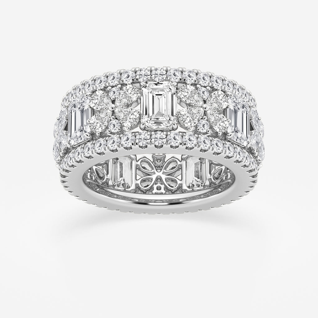 GWA171 - product video for 6 ctw Multi-Shape Lab Grown Diamond Butterfly and Emerald Eternity Band