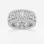 GWA171 - product video for 6 ctw Multi-Shape Lab Grown Diamond Butterfly and Emerald Eternity Band