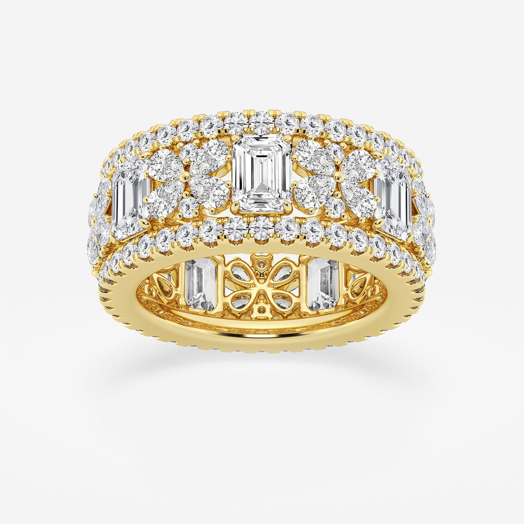 GWA171 - product video for 6 ctw Multi-Shape Lab Grown Diamond Butterfly and Emerald Eternity Band