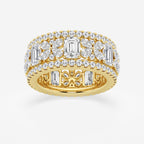 GWA171 - product video for 6 ctw Multi-Shape Lab Grown Diamond Butterfly and Emerald Eternity Band