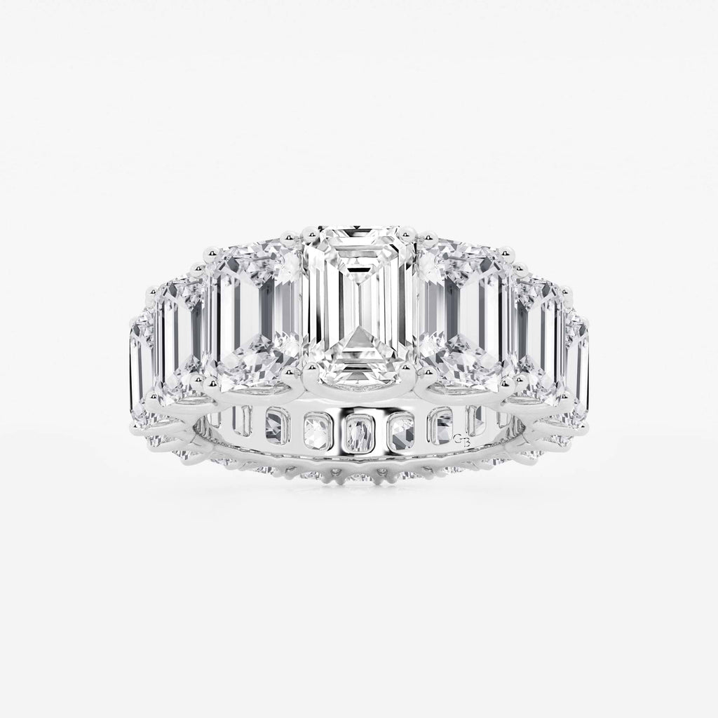 GWA172 - 11 ctw Emerald Lab Grown Diamond Graduated Eternity Band