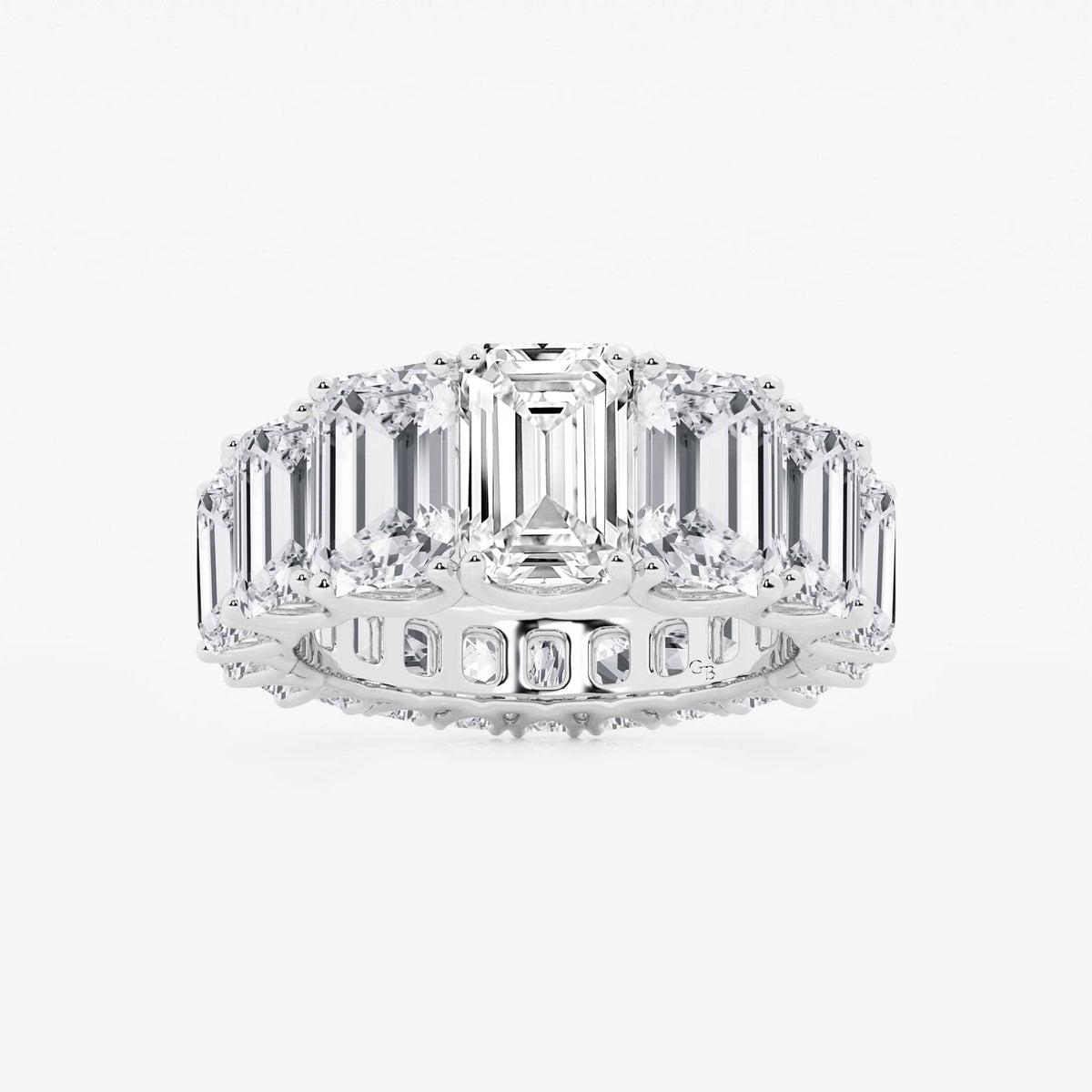 GWA172 - 11 ctw Emerald Lab Grown Diamond Graduated Eternity Band
