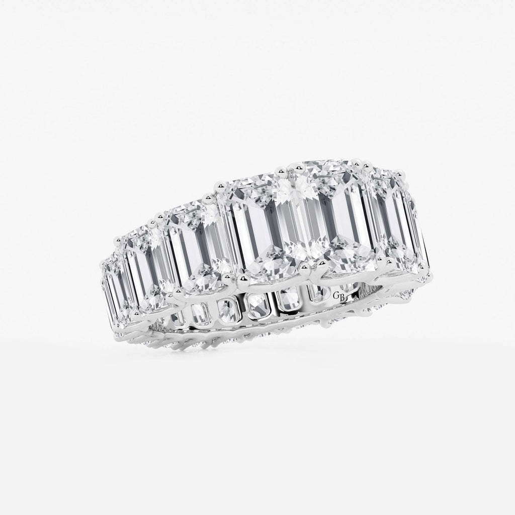 GWA172 - Additional Image 1 for  11 ctw Emerald Lab Grown Diamond Graduated Eternity Band