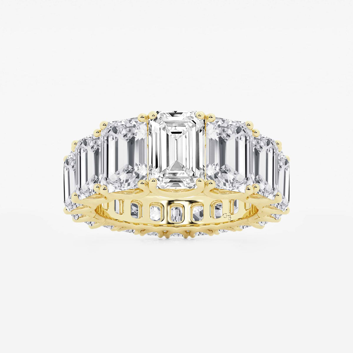 GWA172 - 11 ctw Emerald Lab Grown Diamond Graduated Eternity Band