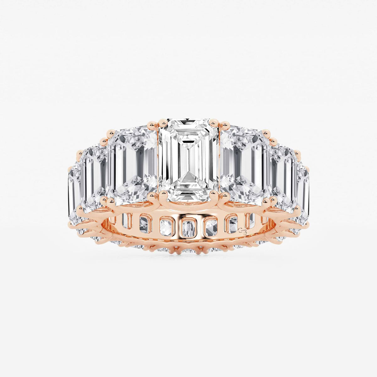 GWA172 - 11 ctw Emerald Lab Grown Diamond Graduated Eternity Band