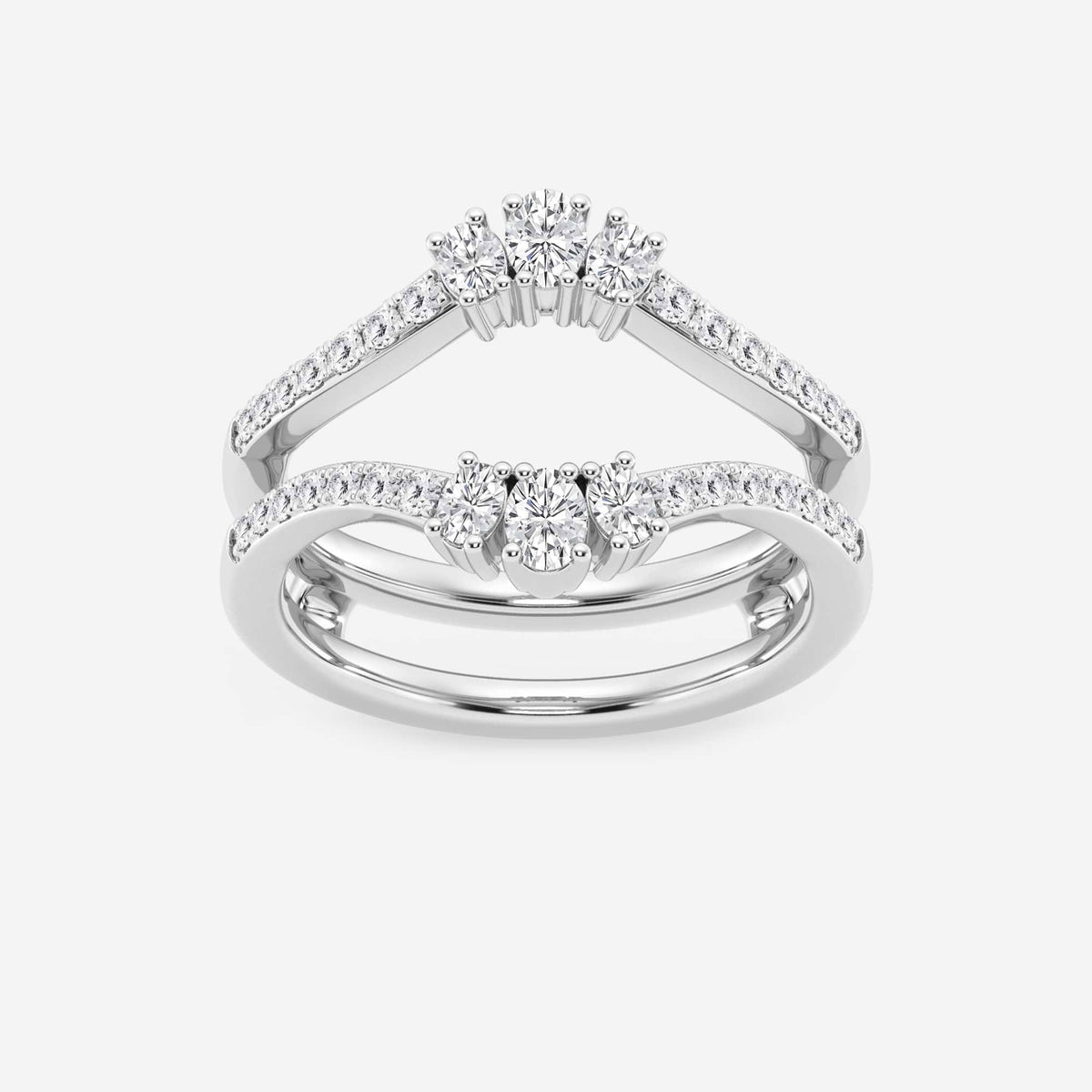 GWA173 - 1/2 ctw Oval Lab Grown Diamond Ring Enhancer