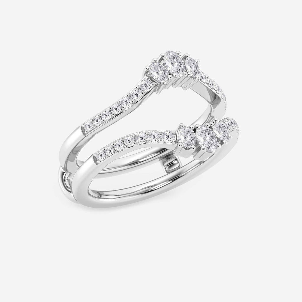 GWA173 - Additional Image 1 for  1/2 ctw Oval Lab Grown Diamond Ring Enhancer