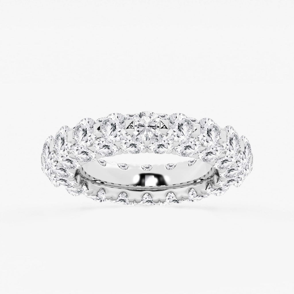 GWA174 - 6 1/2 ctw Round Lab Grown Diamond Dome Eternity Band - 5mm Width