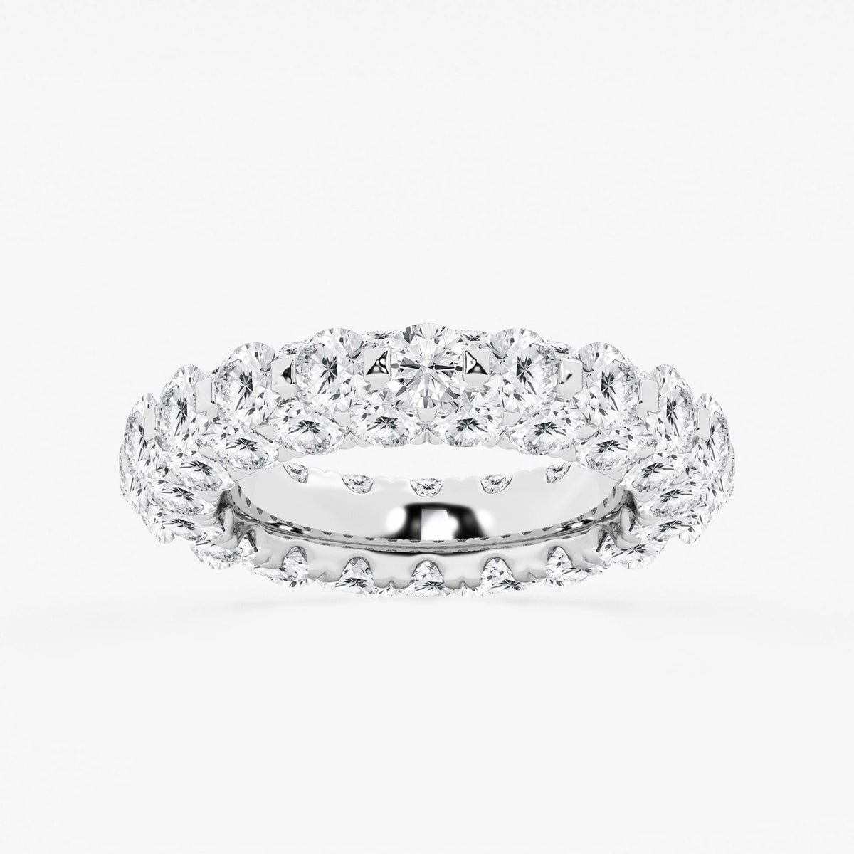 GWA174 - 6 1/2 ctw Round Lab Grown Diamond Dome Eternity Band - 5mm Width