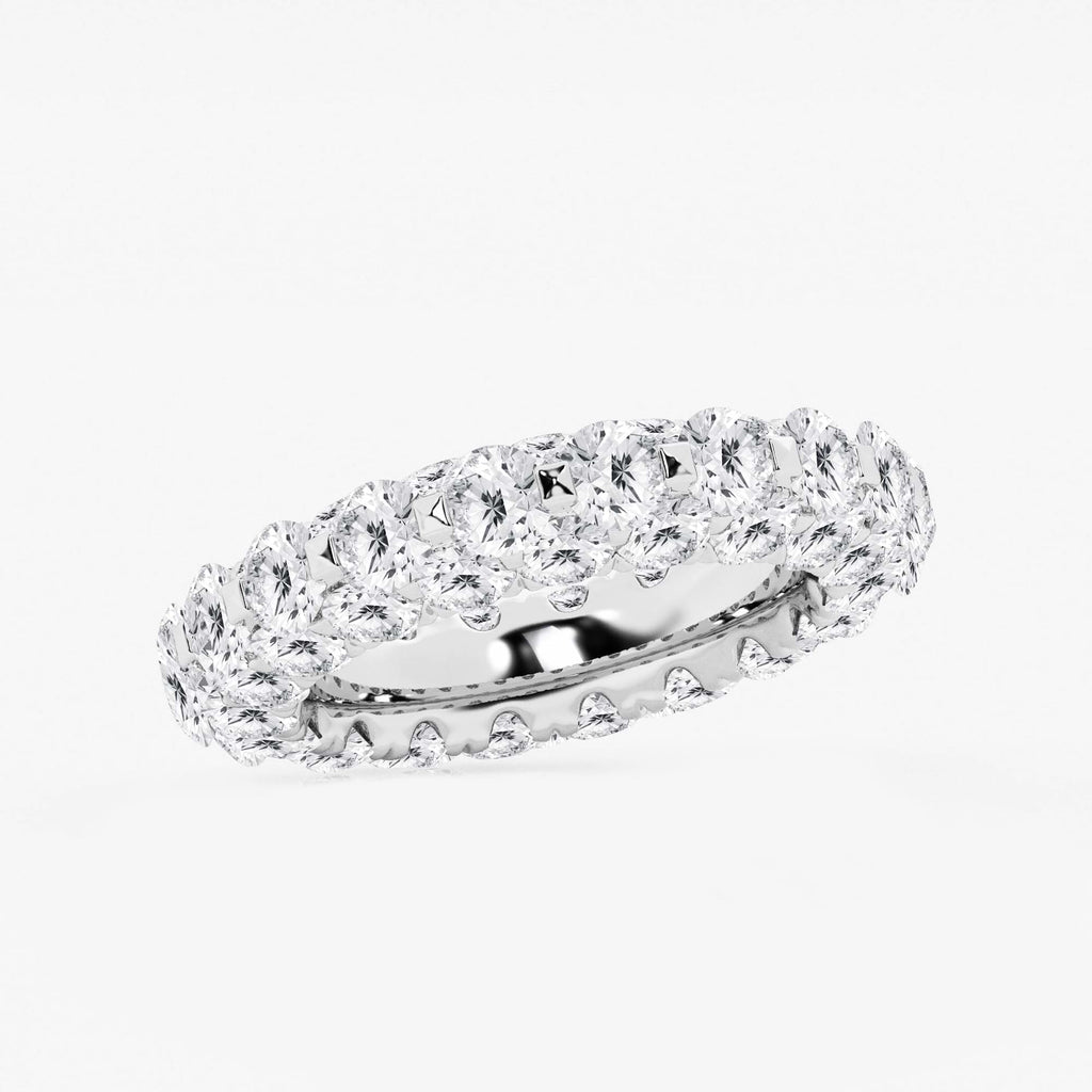 GWA174 - Additional Image 1 for  6 1/2 ctw Round Lab Grown Diamond Dome Eternity Band - 5mm Width
