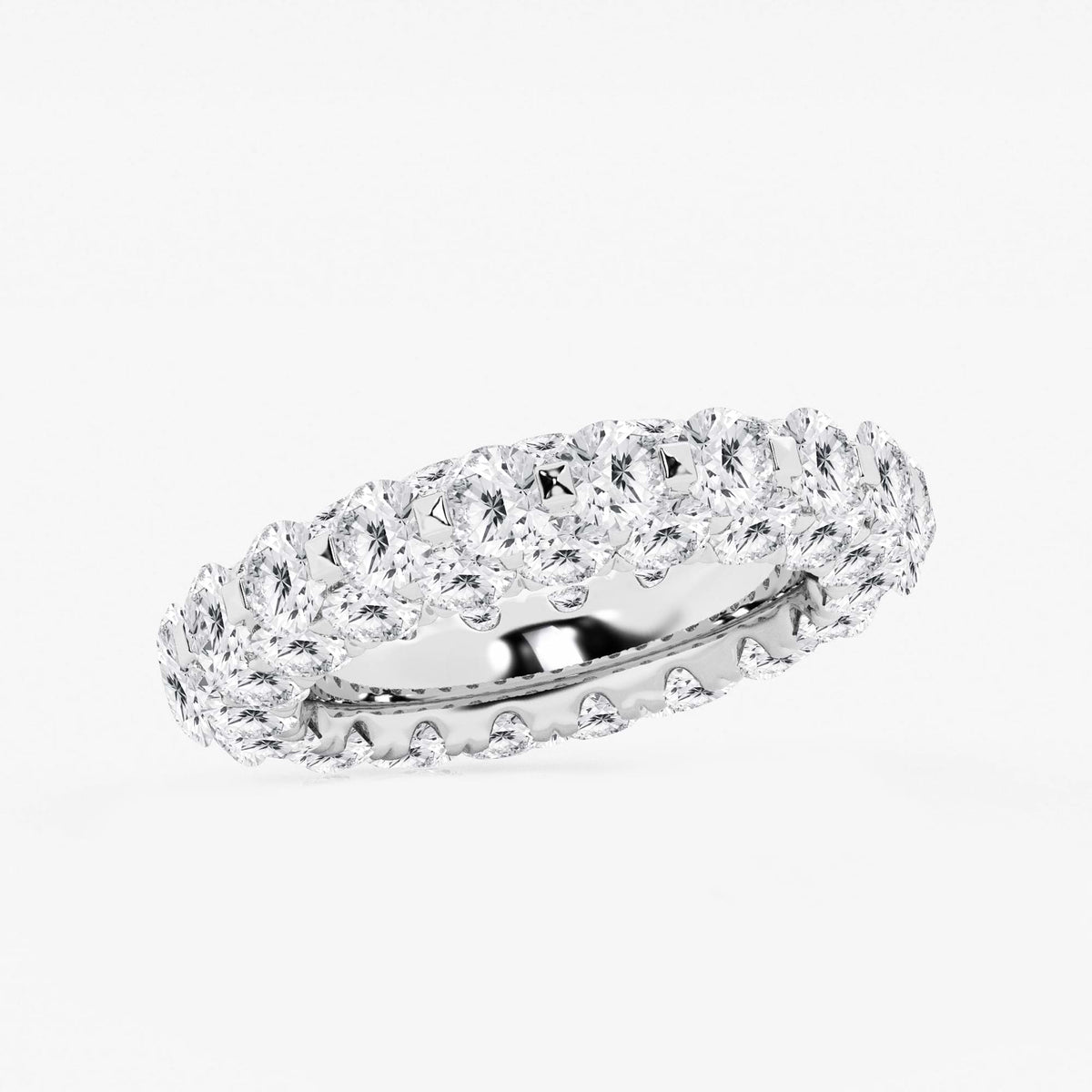 GWA174 - Additional Image 1 for  6 1/2 ctw Round Lab Grown Diamond Dome Eternity Band - 5mm Width