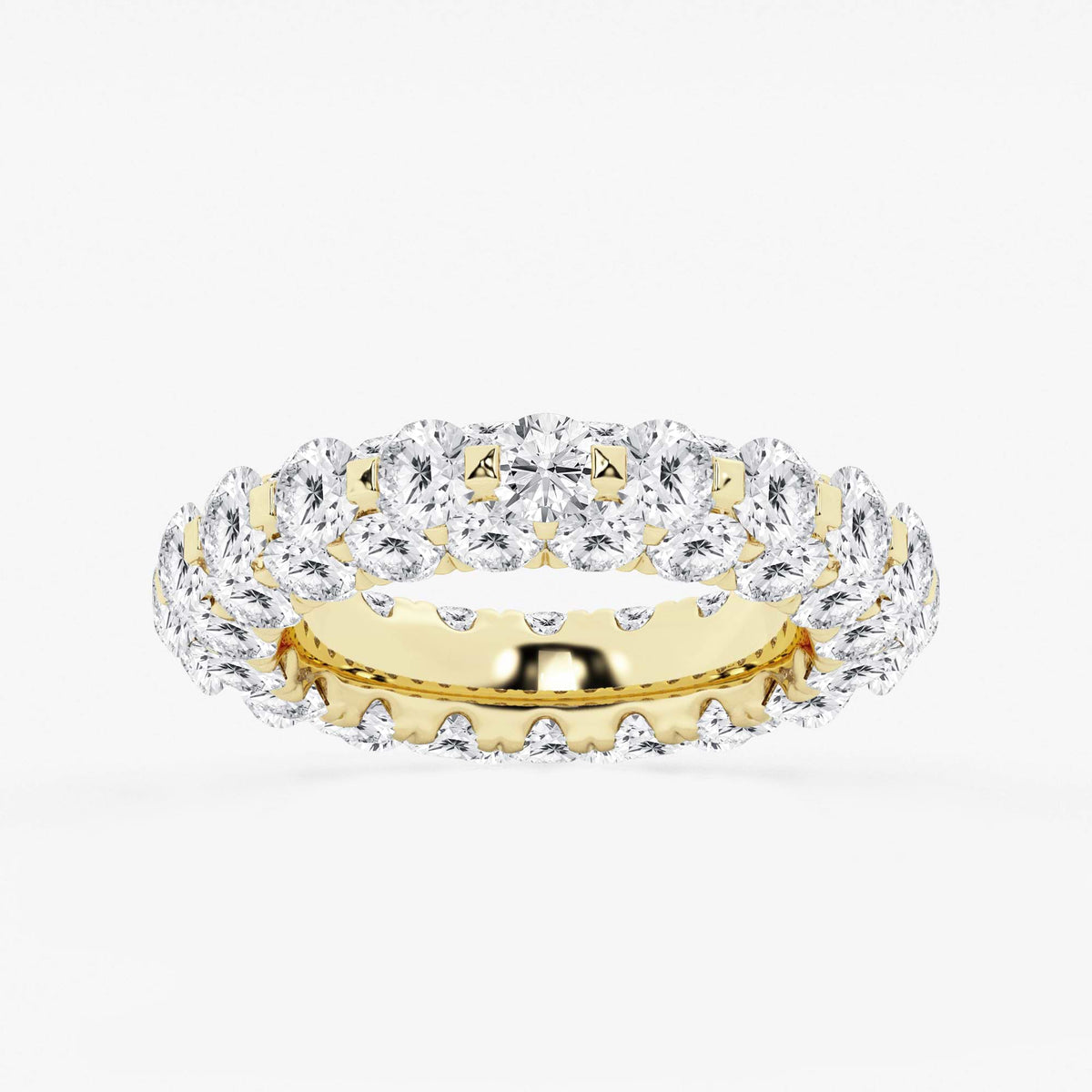 GWA174 - 6 1/2 ctw Round Lab Grown Diamond Dome Eternity Band - 5mm Width