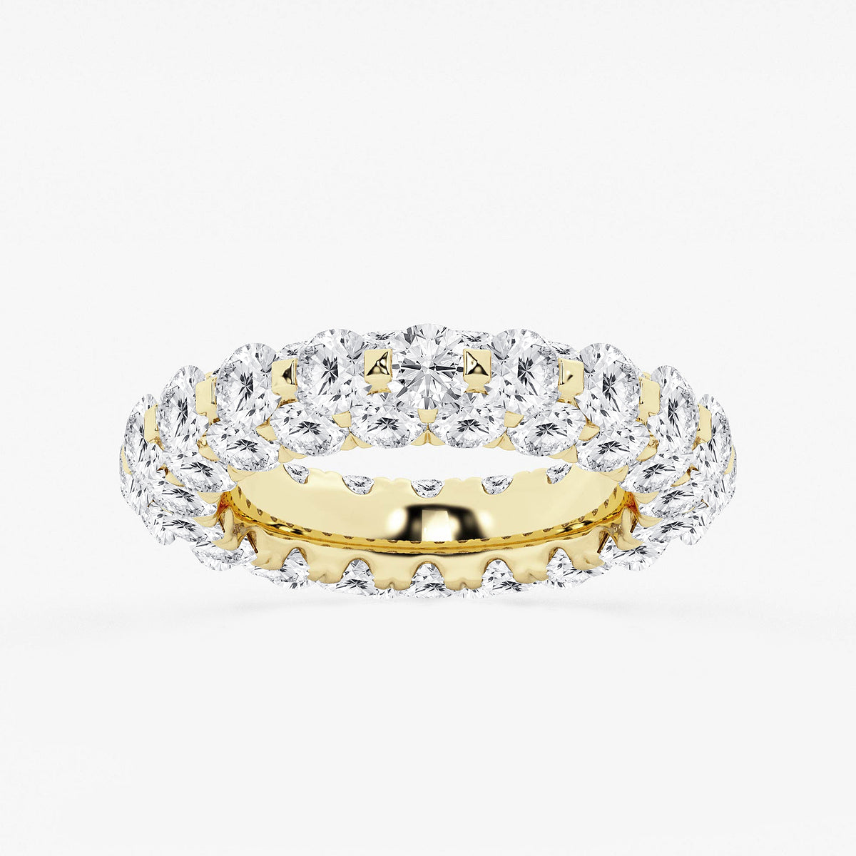 GWA174 - product video for 6 1/2 ctw Round Lab Grown Diamond Dome Eternity Band - 5mm Width