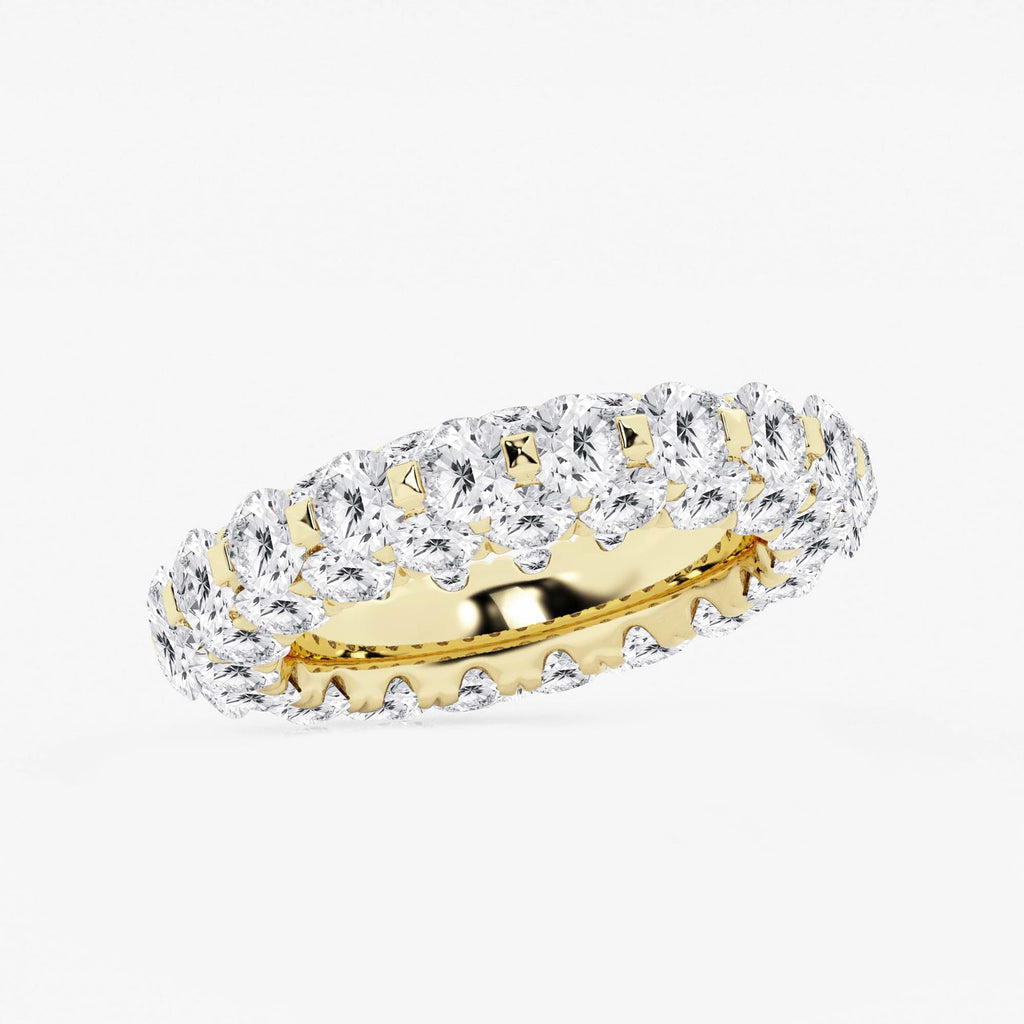GWA174 - Additional Image 1 for  6 1/2 ctw Round Lab Grown Diamond Dome Eternity Band - 5mm Width