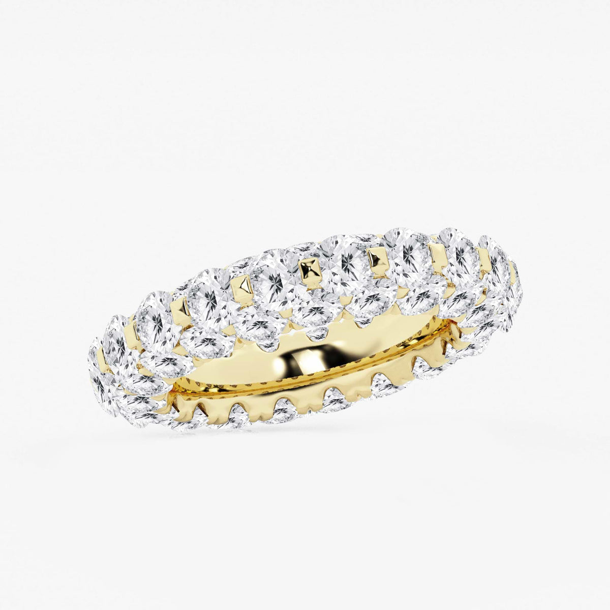 GWA174 - Additional Image 1 for  6 1/2 ctw Round Lab Grown Diamond Dome Eternity Band - 5mm Width