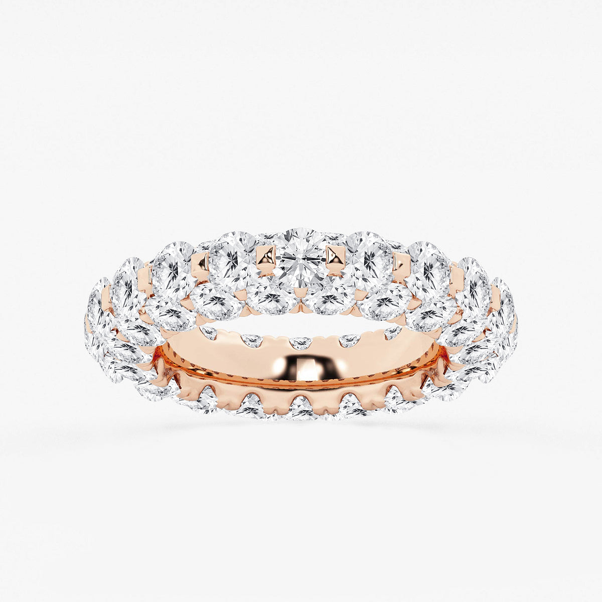 GWA174 - product video for 6 1/2 ctw Round Lab Grown Diamond Dome Eternity Band - 5mm Width