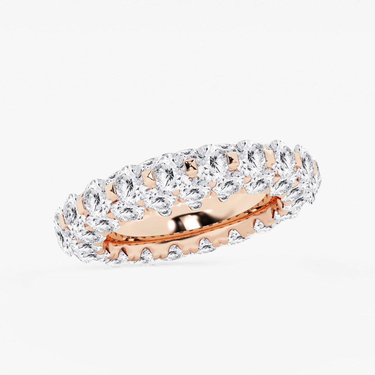 GWA174 - Additional Image 1 for  6 1/2 ctw Round Lab Grown Diamond Dome Eternity Band - 5mm Width