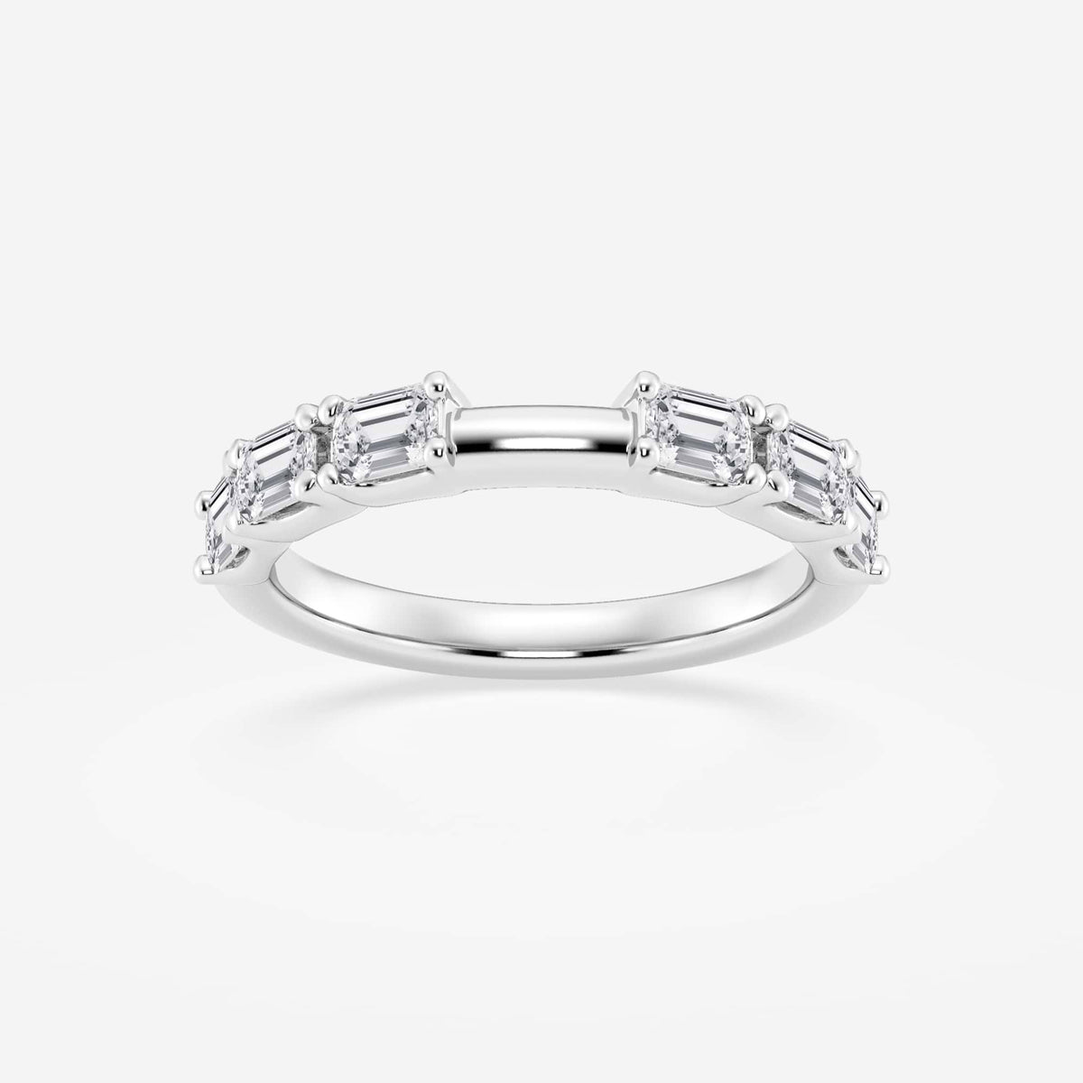 GWA175 - 1 1/5 ctw Emerald Lab Grown Diamond Wedding Band