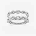 GWA176 - 1/2 ctw Round Lab Grown Diamond Braided Ring Enhancer