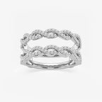 GWA176 - 1/2 ctw Round Lab Grown Diamond Braided Ring Enhancer