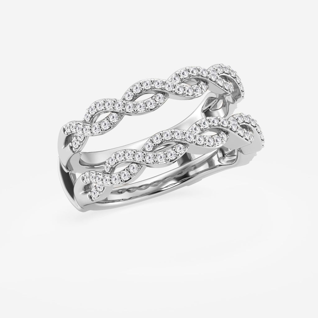 GWA176 - Additional Image 1 for  1/2 ctw Round Lab Grown Diamond Braided Ring Enhancer