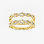 GWA176 - product video for 1/2 ctw Round Lab Grown Diamond Braided Ring Enhancer