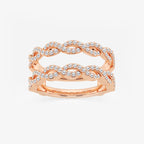 GWA176 - product video for 1/2 ctw Round Lab Grown Diamond Braided Ring Enhancer