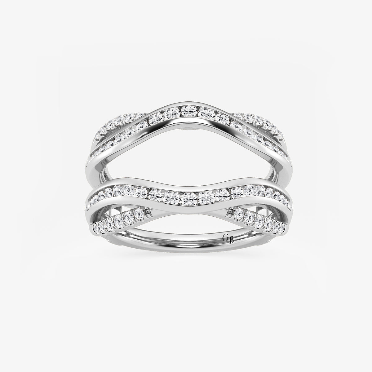 GWA177 - product video for 3/4 ctw Round Lab Grown Diamond Channel set Ring Enhancer