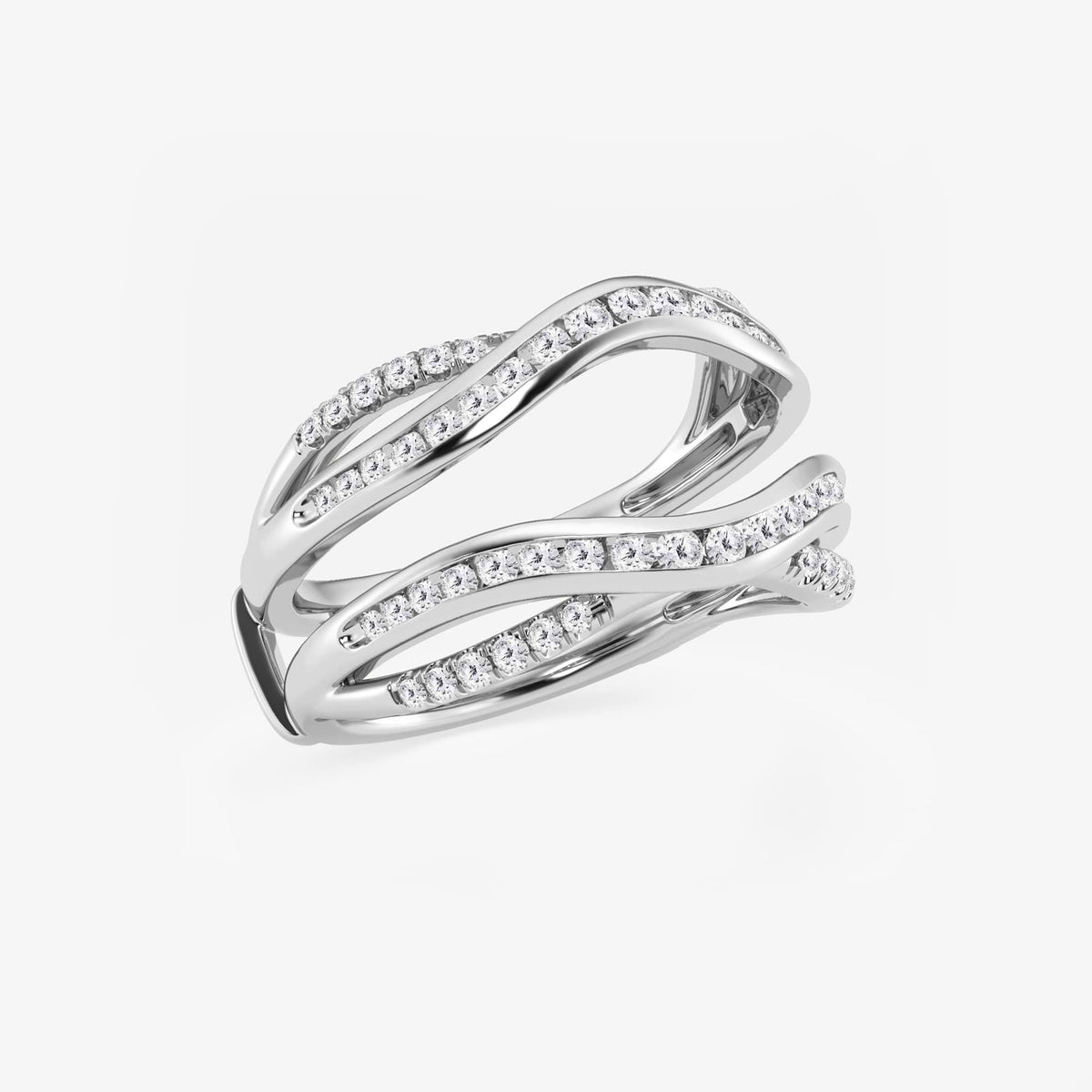 GWA177 - Additional Image 1 for  3/4 ctw Round Lab Grown Diamond Channel set Ring Enhancer
