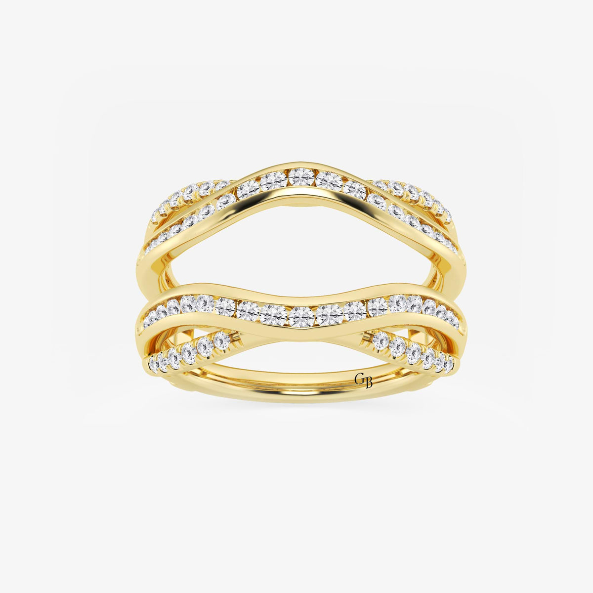 GWA177 - 3/4 ctw Round Lab Grown Diamond Channel set Ring Enhancer