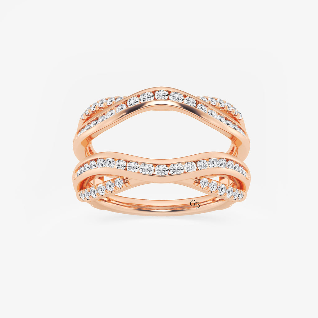 GWA177 - product video for 3/4 ctw Round Lab Grown Diamond Channel set Ring Enhancer