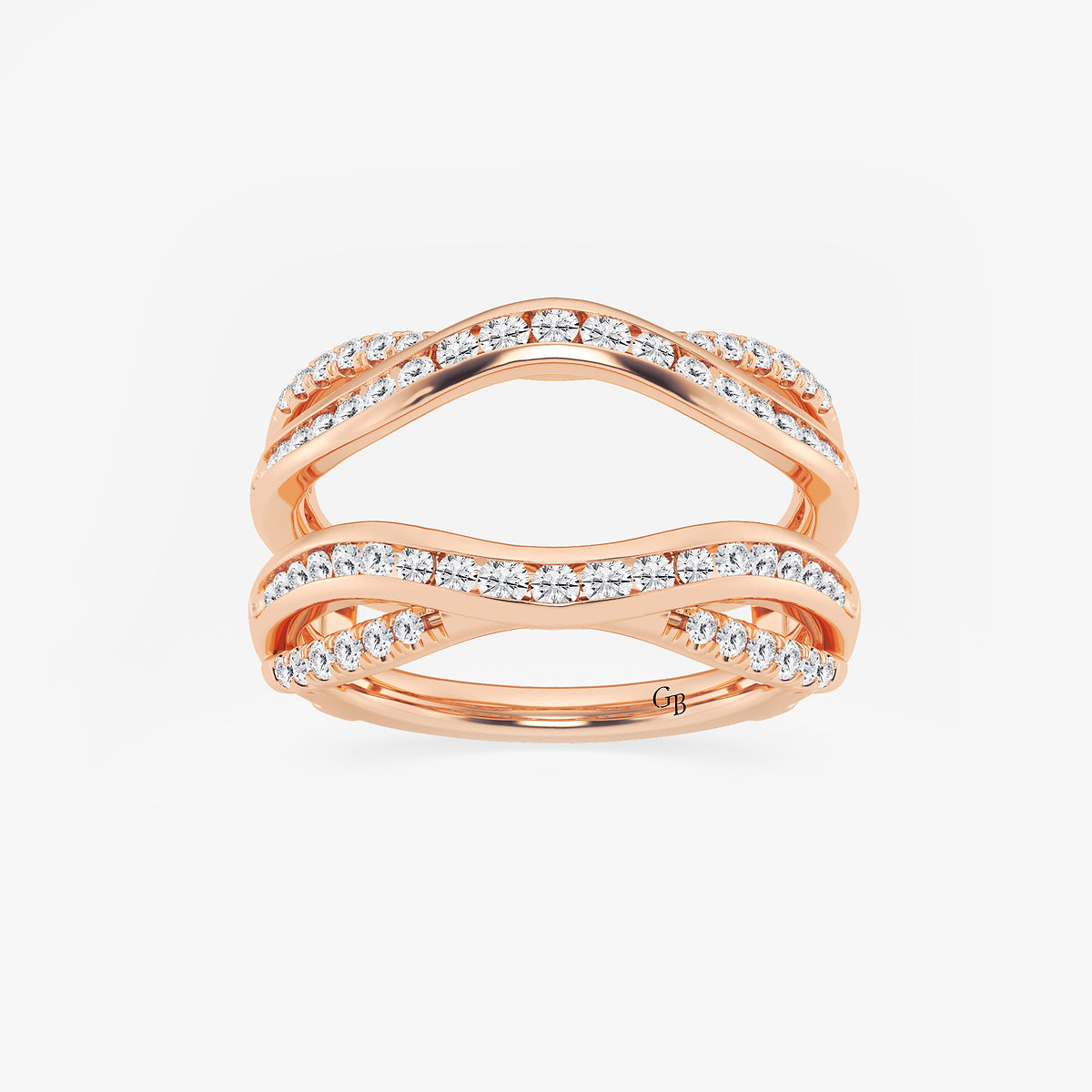 GWA177 - product video for 3/4 ctw Round Lab Grown Diamond Channel set Ring Enhancer