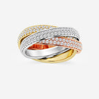 GWA178 - 2 ctw Round Lab Grown Diamond Pave Infinity Eternity Band - 8mm Width