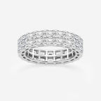 GWA179 - product video for 4 ctw Emerald Lab Grown Diamond Double Row Eternity Band - 5.2mm Width