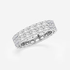 GWA179 - Additional Image 1 for  4 ctw Emerald Lab Grown Diamond Double Row Eternity Band - 5.2mm Width