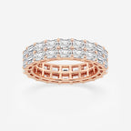 GWA179 - product video for 4 ctw Emerald Lab Grown Diamond Double Row Eternity Band - 5.2mm Width