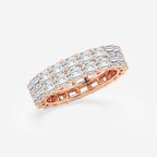 GWA179 - Additional Image 1 for  4 ctw Emerald Lab Grown Diamond Double Row Eternity Band - 5.2mm Width