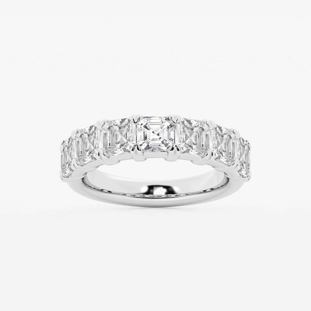 GWA180 - 3 ctw Asscher Lab Grown Diamond Seven-Stone Anniversary Band